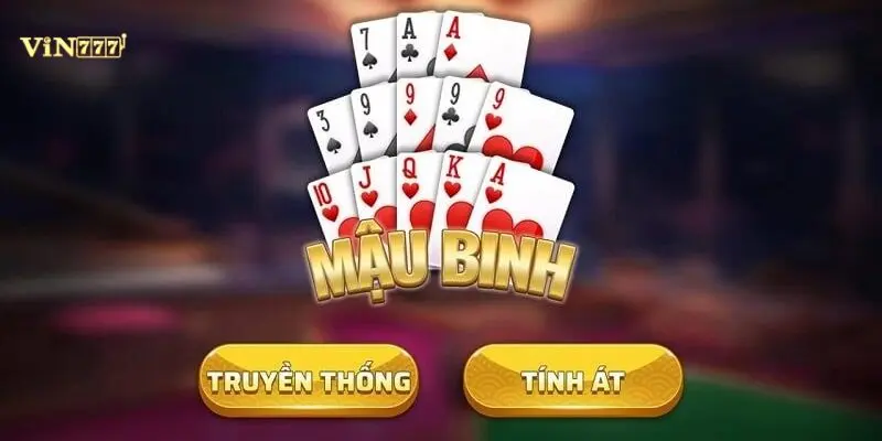 Mậu binh cách binh chiến thuật Vin777: Tuyệt chiêu xếp bài tối thượng 2 Giao diện bàn cược Mậu binh tại Vin777 với hệ thống đếm thời gian và tính điểm tự động.